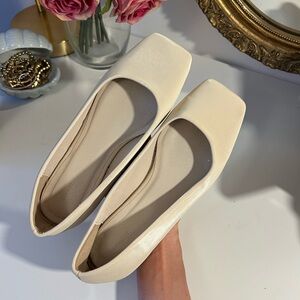Oak + Fort Square Toe Ballerina Flats